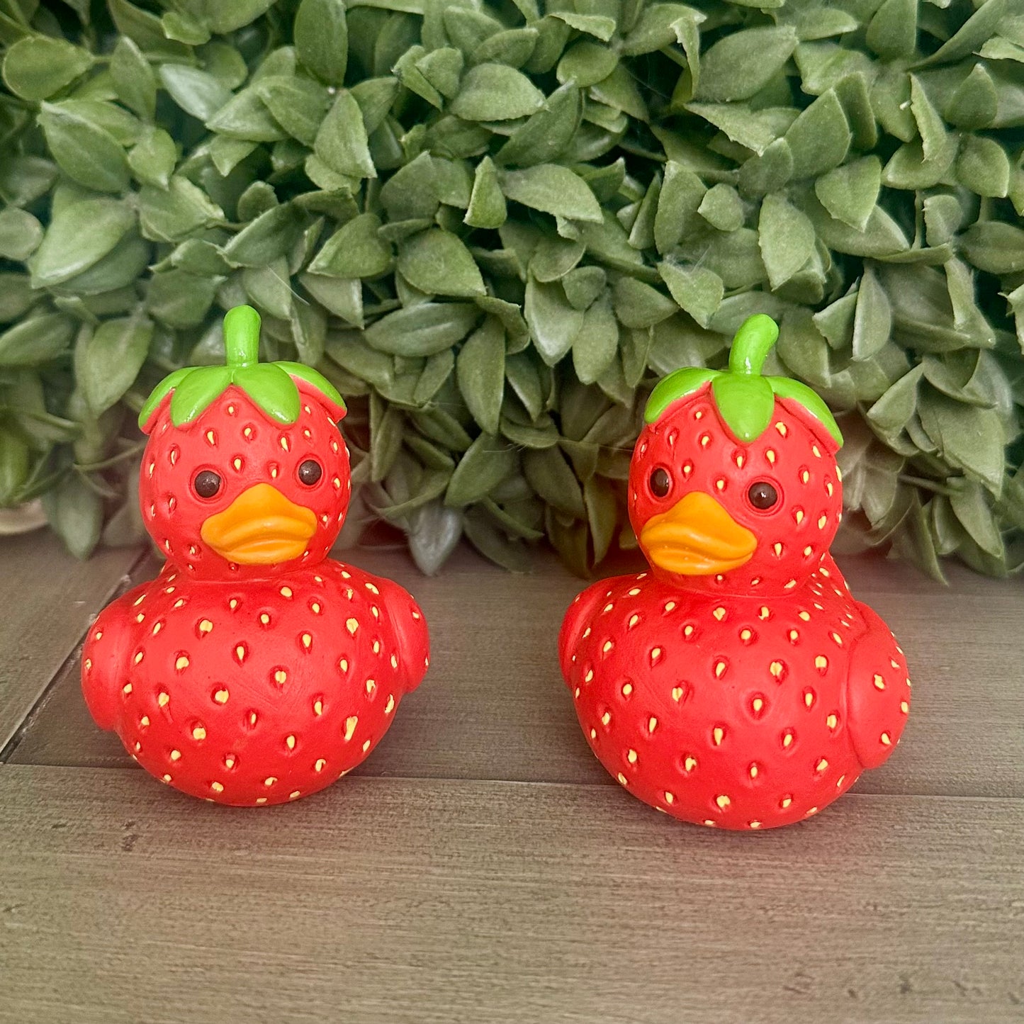 Strawberry Resin "Rubber" Ducky
