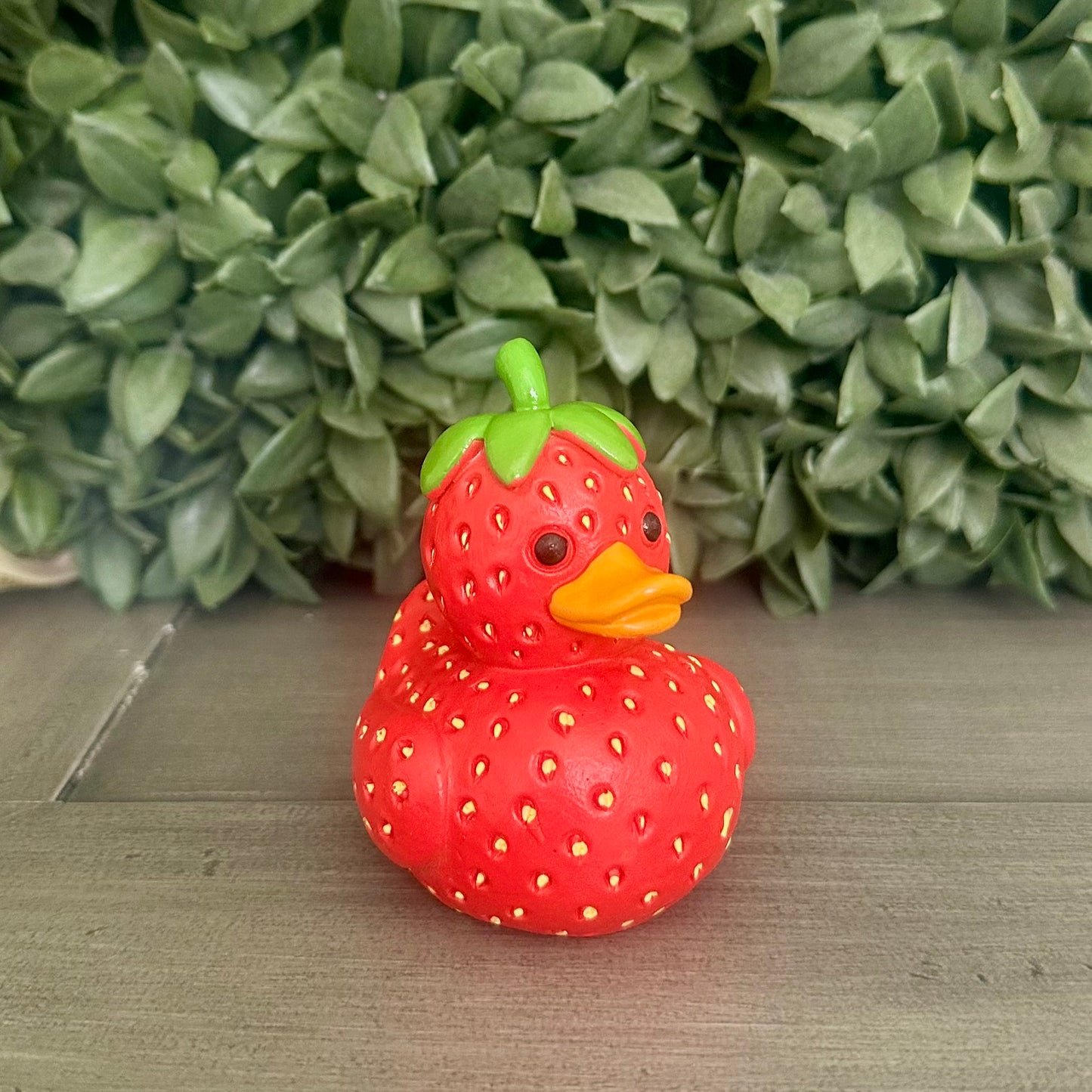 Strawberry Resin "Rubber" Ducky