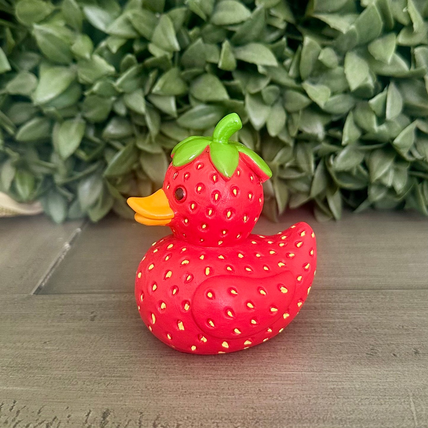Strawberry Resin "Rubber" Ducky