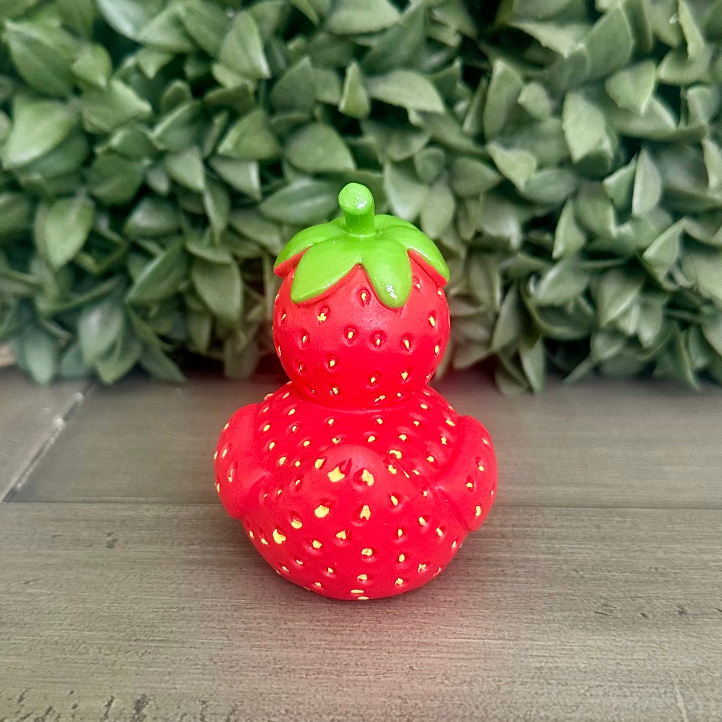 Strawberry Resin "Rubber" Ducky