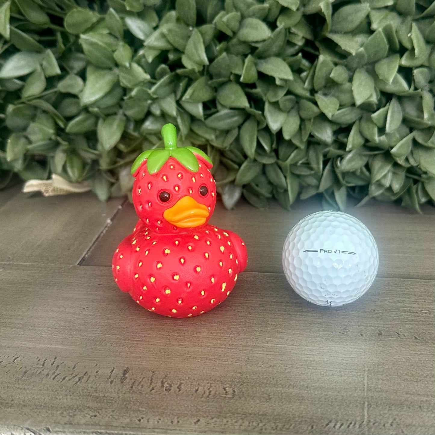 Strawberry Resin "Rubber" Ducky