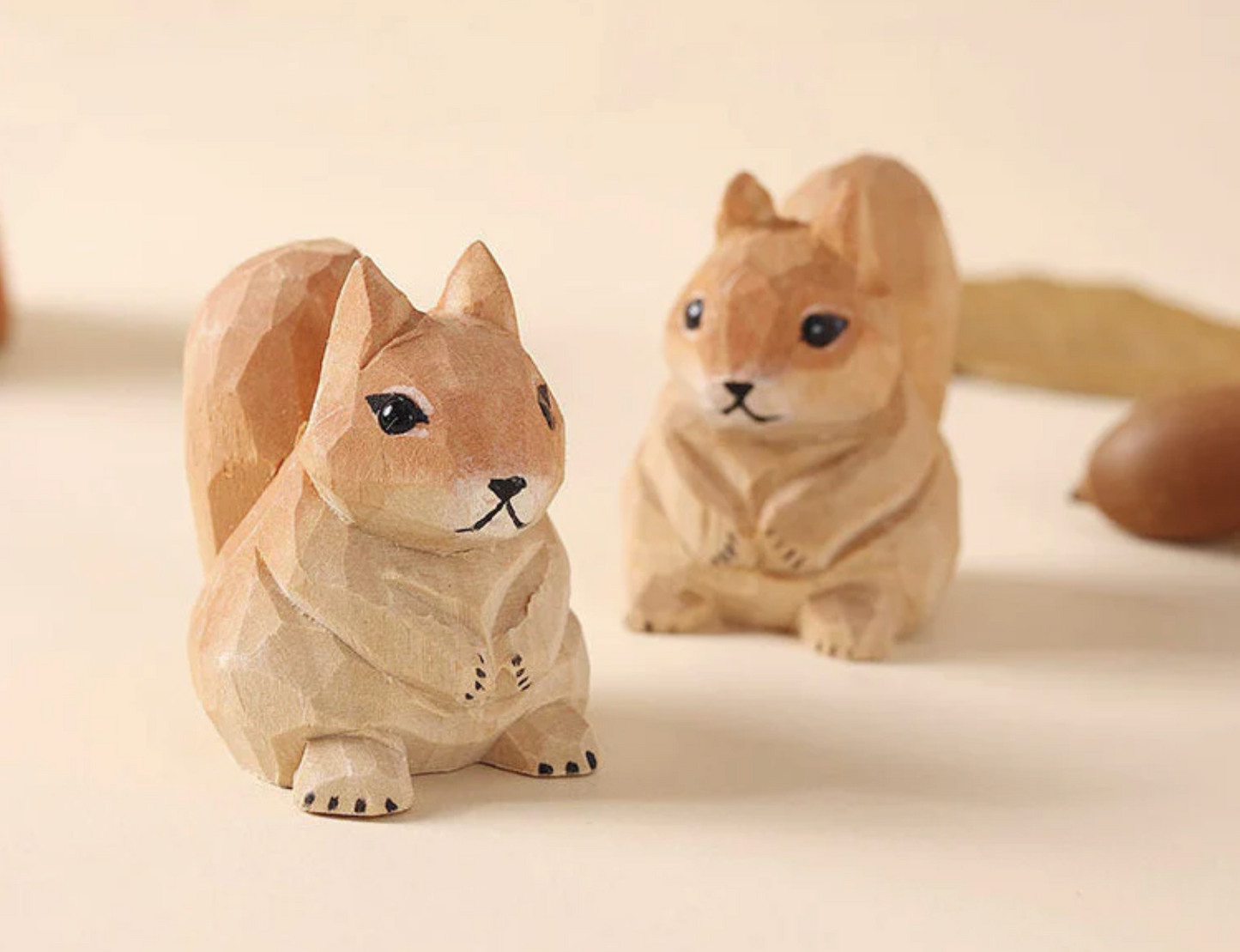 Hand Crafted Wooden Squirrel Ornament