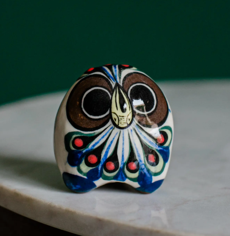 Hand Painted Ceramic Owls