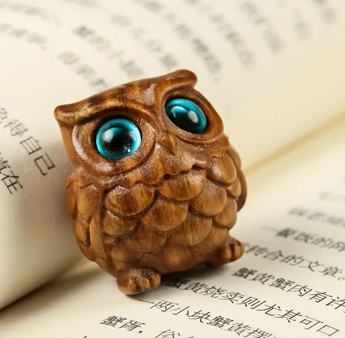 Hand Crafted Wooden/Resin Owl