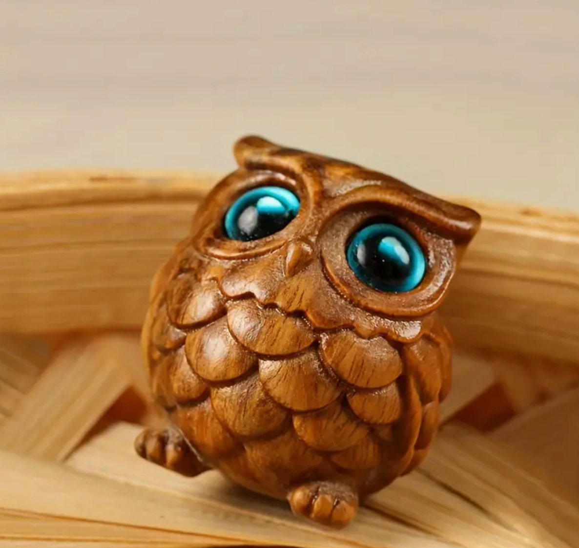 Hand Crafted Wooden/Resin Owl