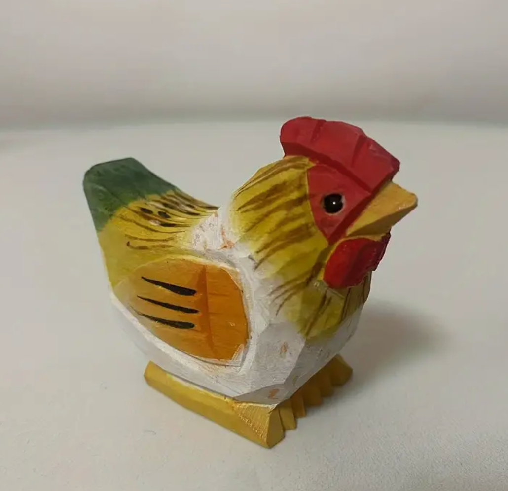 Hand Crafted Wooden Rooster