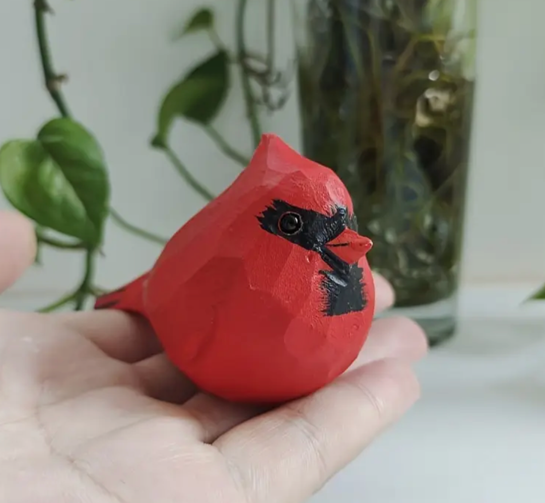 Hand Crafted Wooden Cardinals