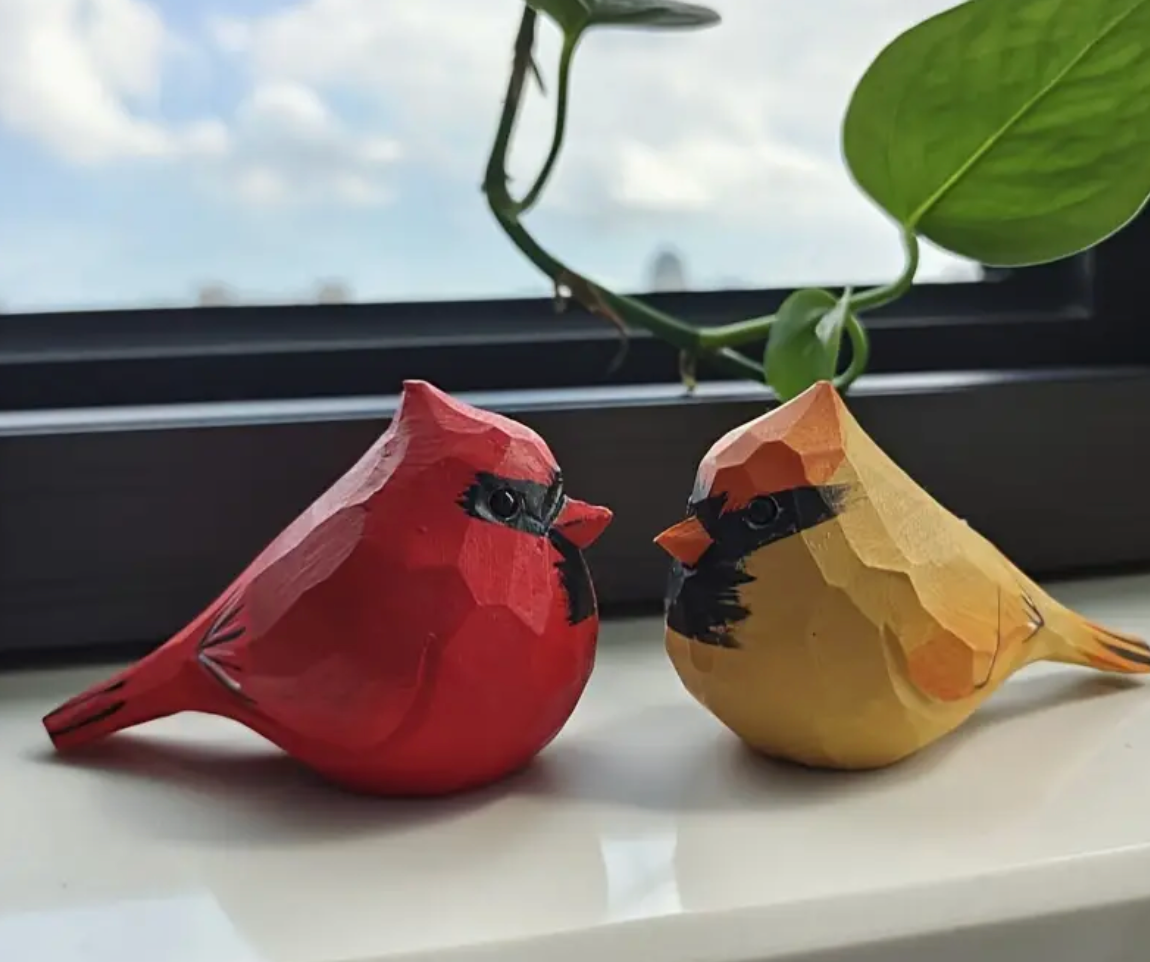 Hand Crafted Wooden Cardinals