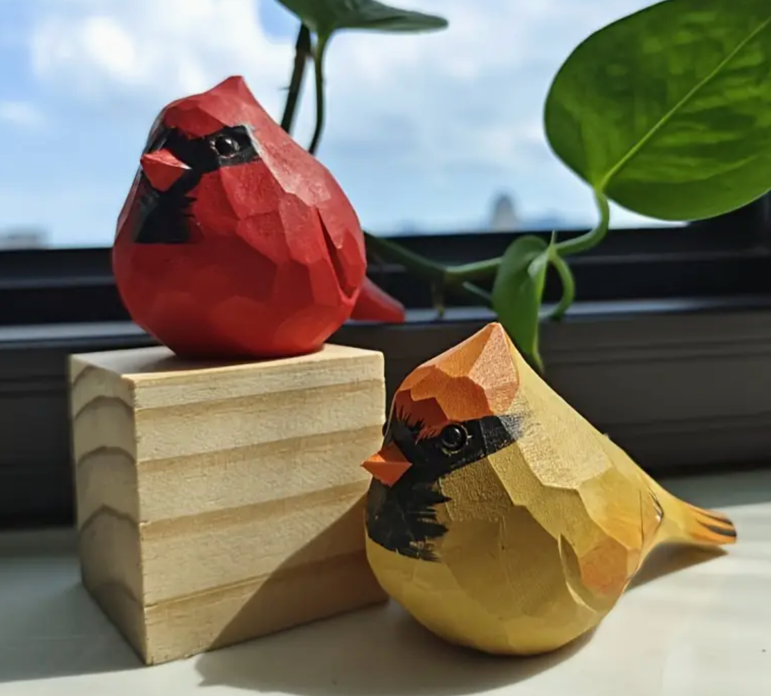 Hand Crafted Wooden Cardinals