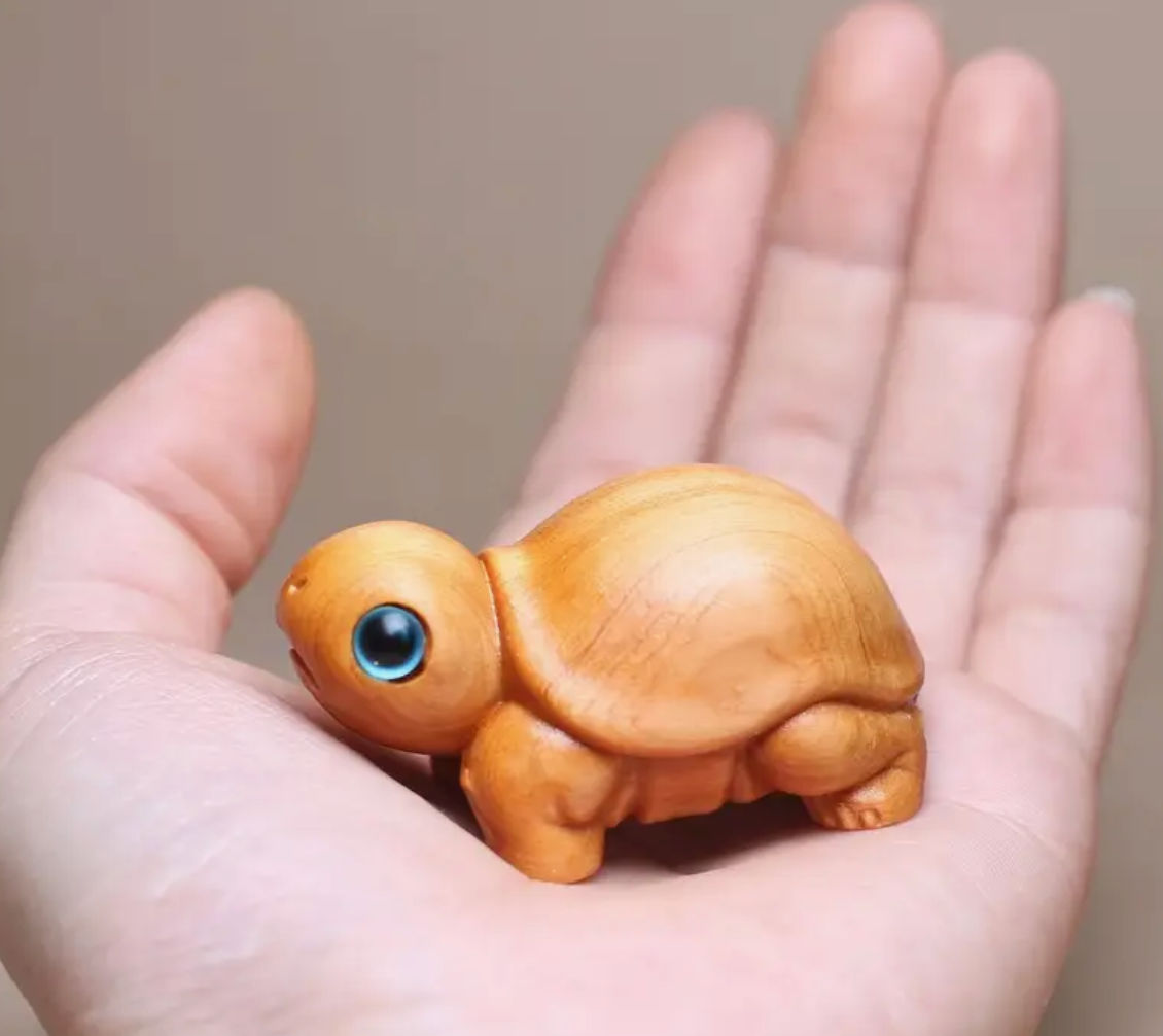 Hand Crafted Wooden Turtle