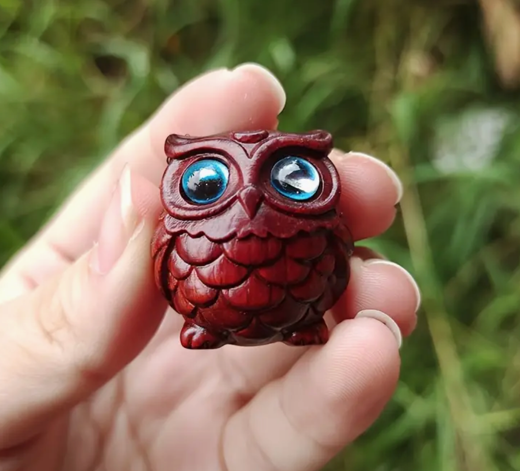 Hand Crafted Wooden/Resin Owl