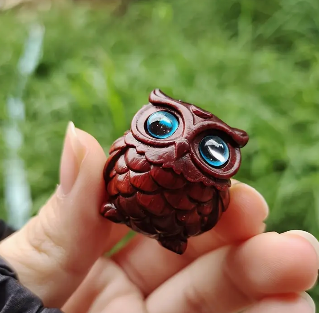Hand Crafted Wooden/Resin Owl