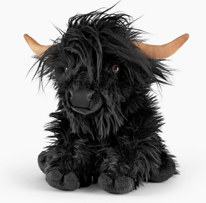 Living Nature Plush - Highland Cow Black w/ Sound - with sound