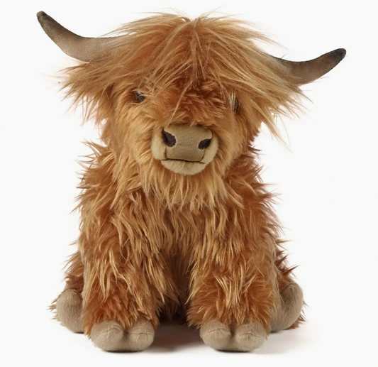 Highland Cow Plush - 13" Stuffed Highland Cow Toy