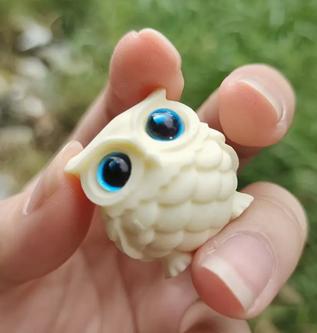 Hand Crafted Wooden/Resin Owl