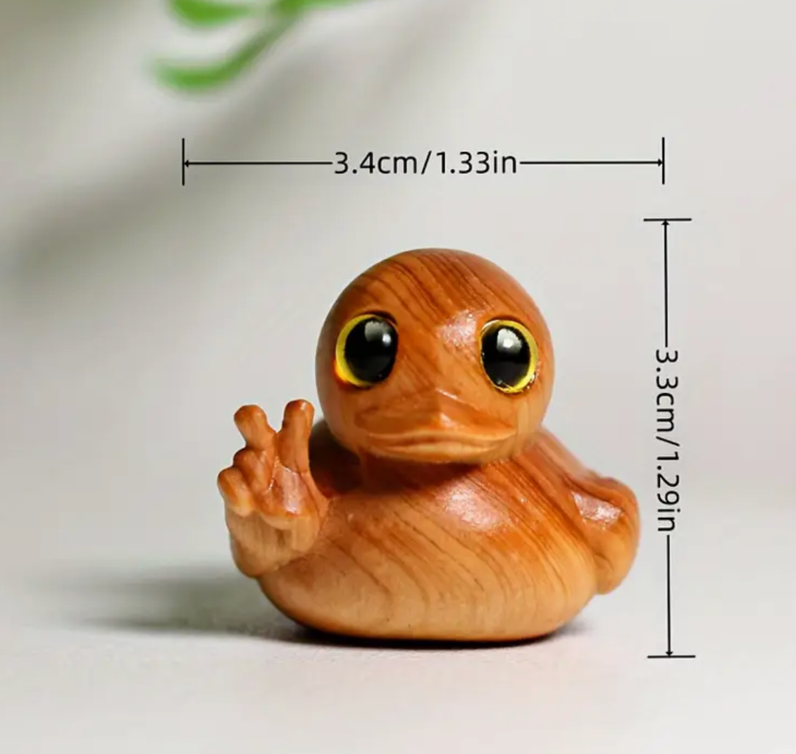 Hand Crafted Wooden Rubber Ducky Jeep Wave
