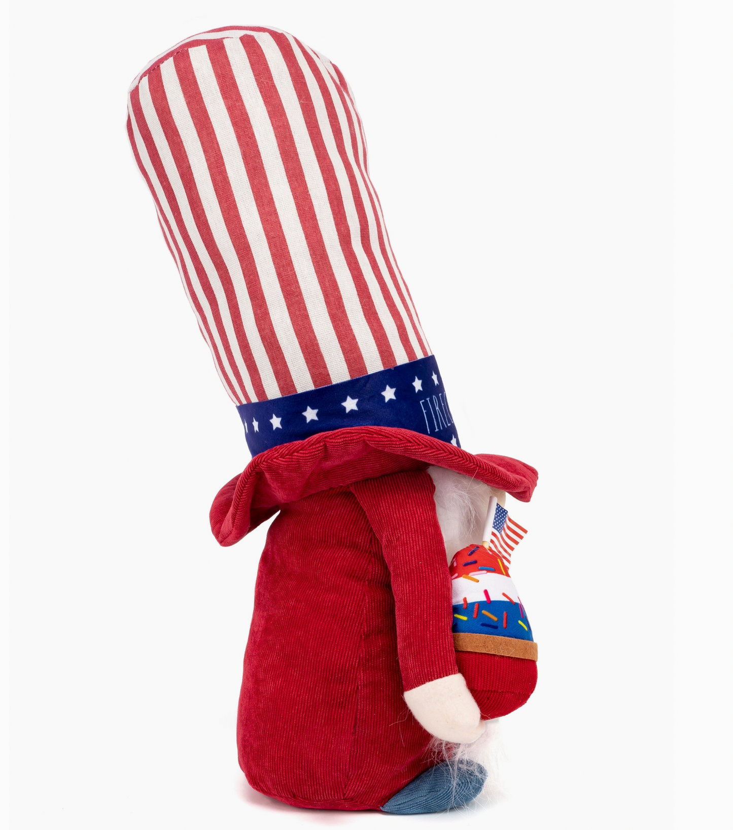 Rae Dunn Patriotic Fabric Gnome “Fire” American Decoration