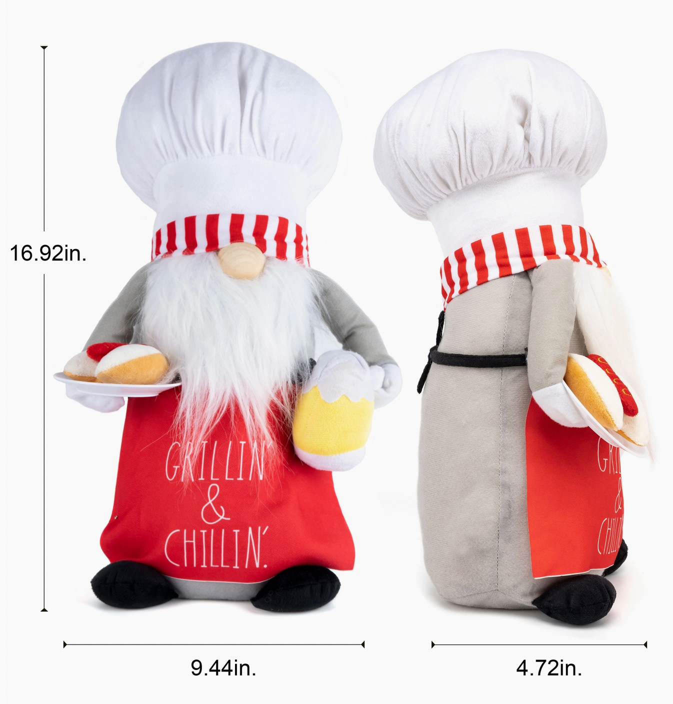Rae Dunn “Grillin’ and Chillin’” Barbecue Chef Beer Gnome