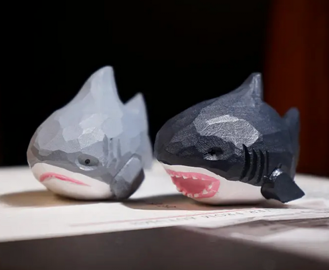 Hand Crafted Wooden Sharks (sold separately)