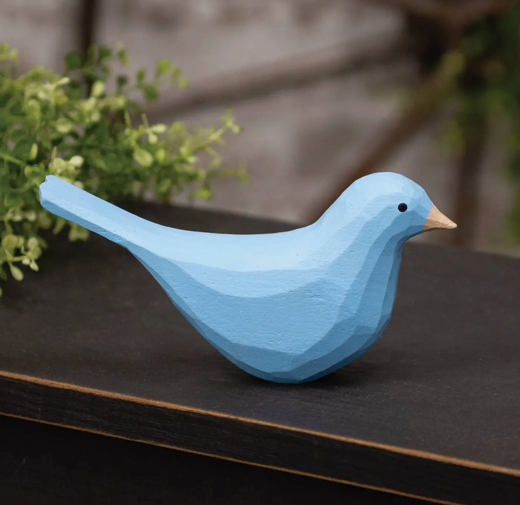 Light Blue Carved Bird Sitter (sold individually)Coming Soon