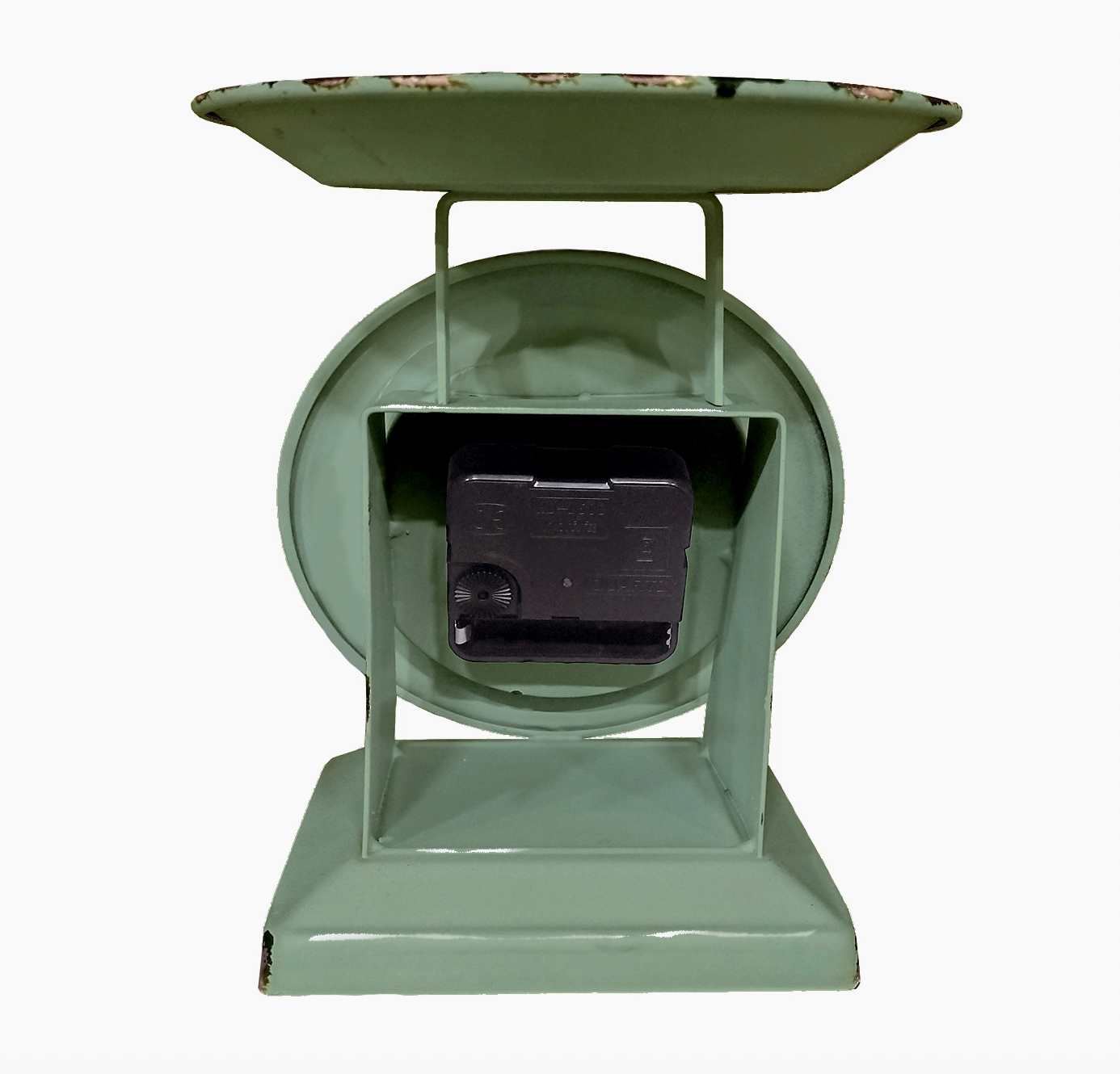 Vintage Green Old Town Scale Clock