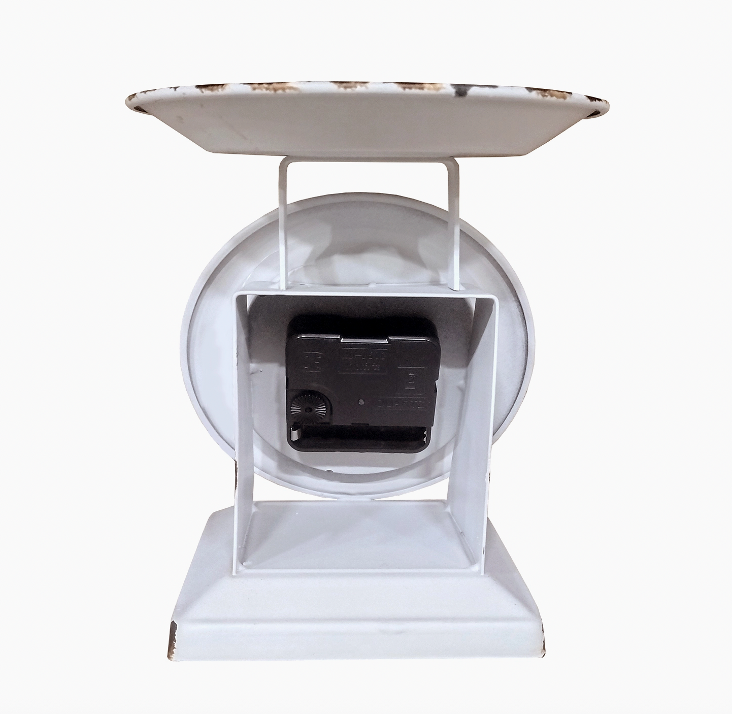 Farmhouse White Old Town Scale Clock