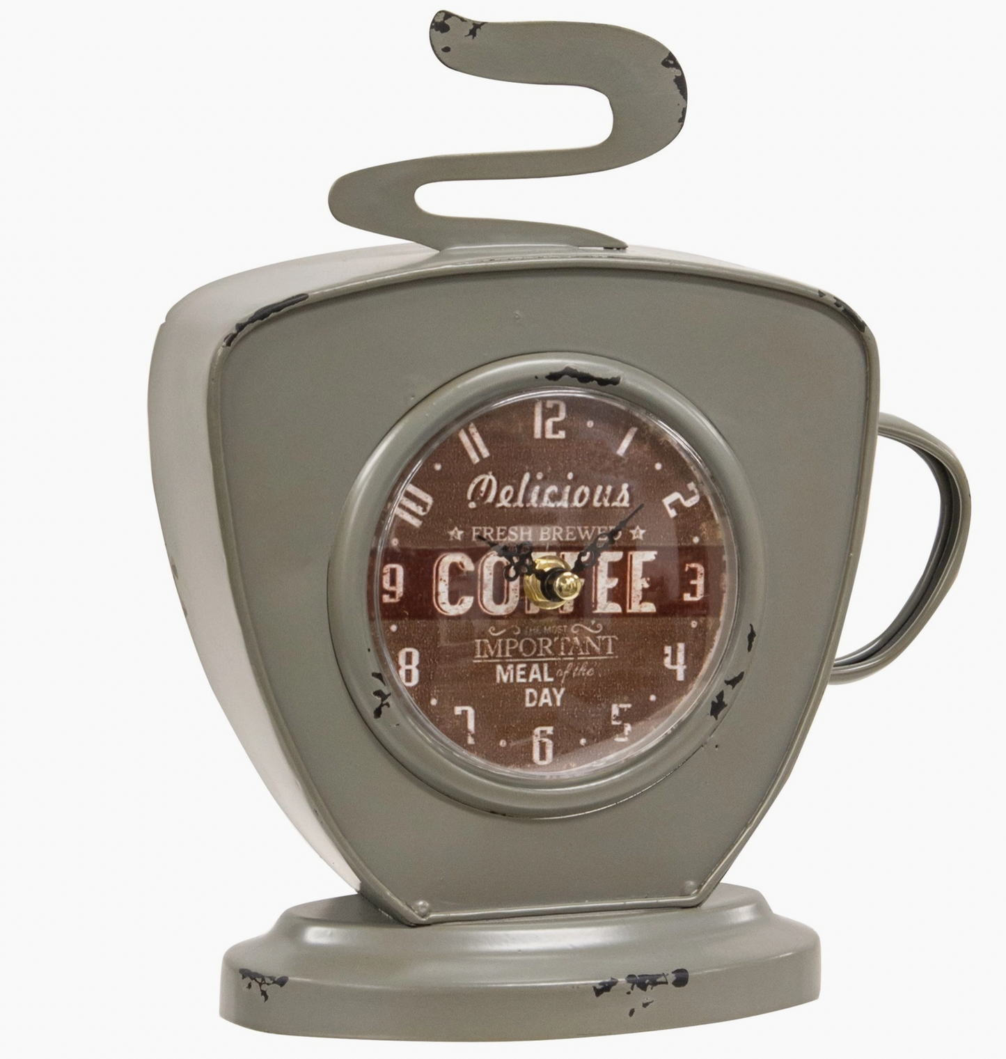 Vintage Dark Gray Coffee Clock
