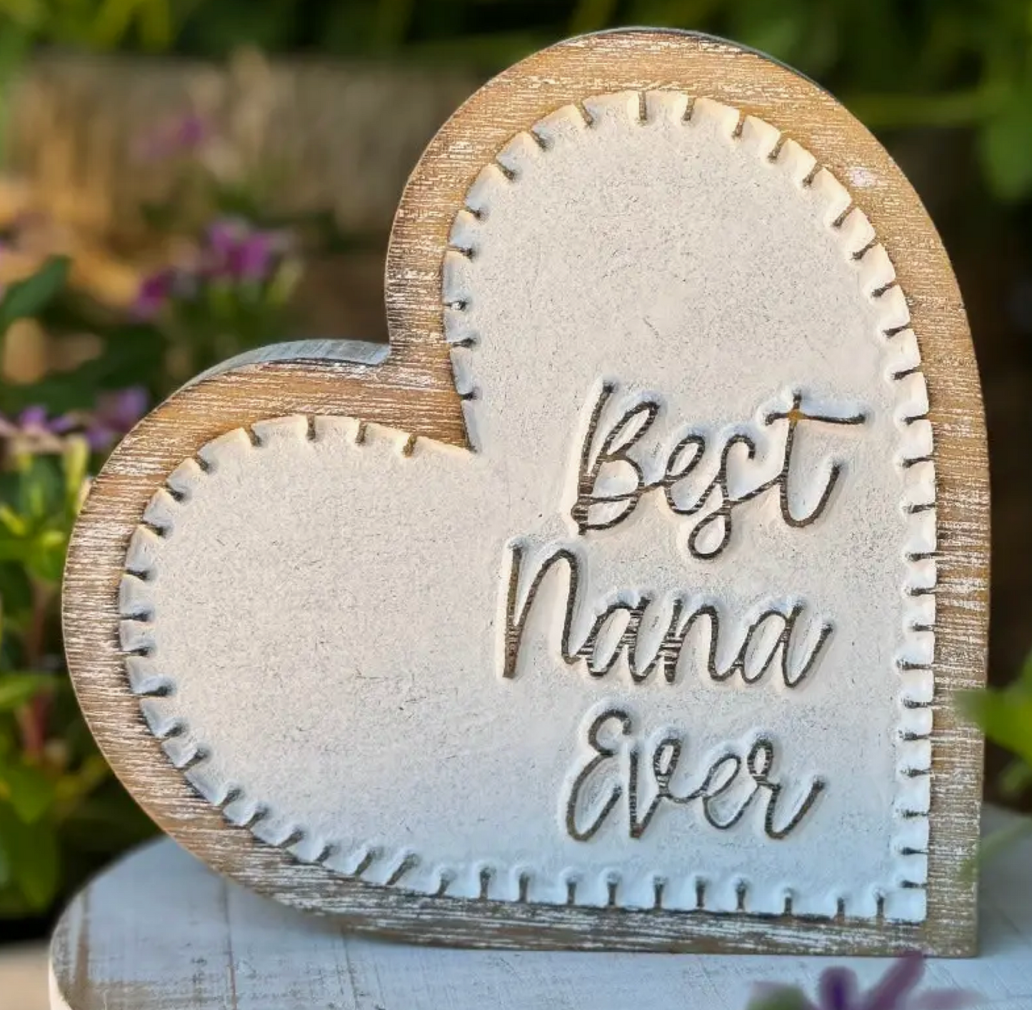 Best Mom, Grandma, or Nana Carved Hearts (sold individually)