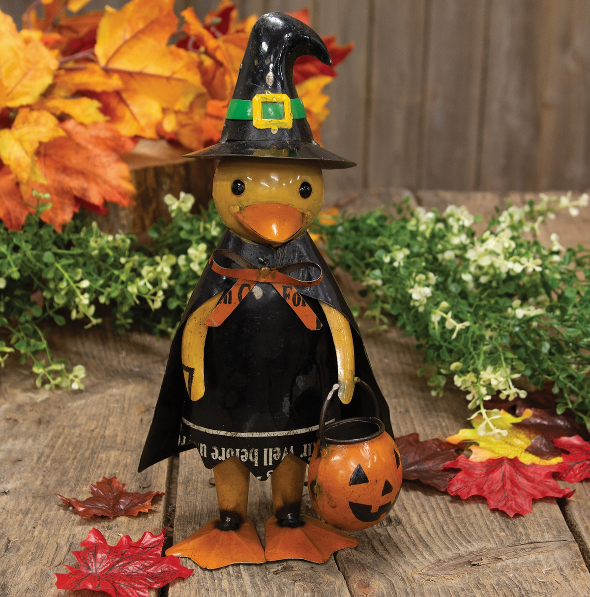 Recycled Metal Sabrina Duck Halloween Witch