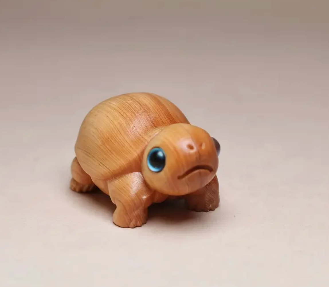 Hand Crafted Wooden Turtle