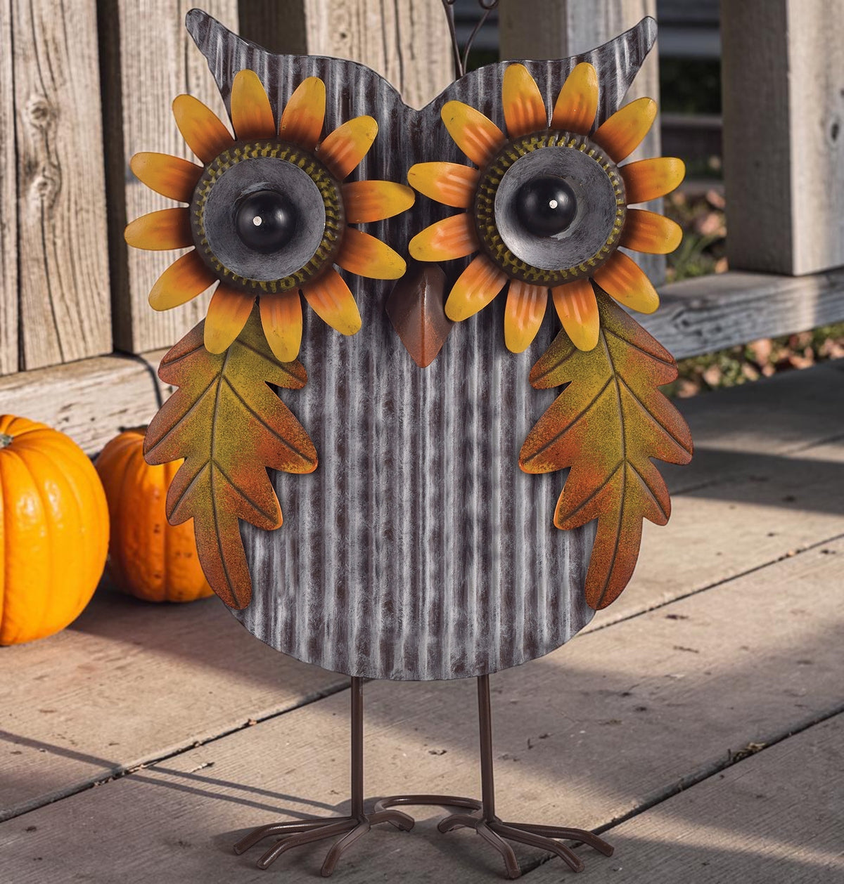 Owl Table Top 16" Metal Sitter