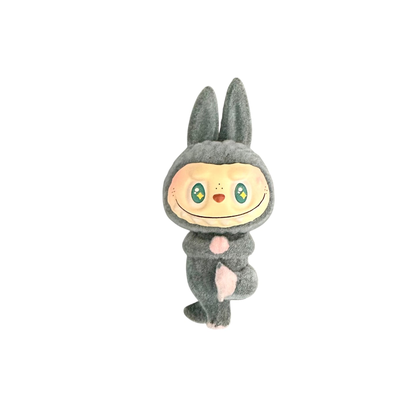 Flocked Mini Yoga Pose Labubu Figurines