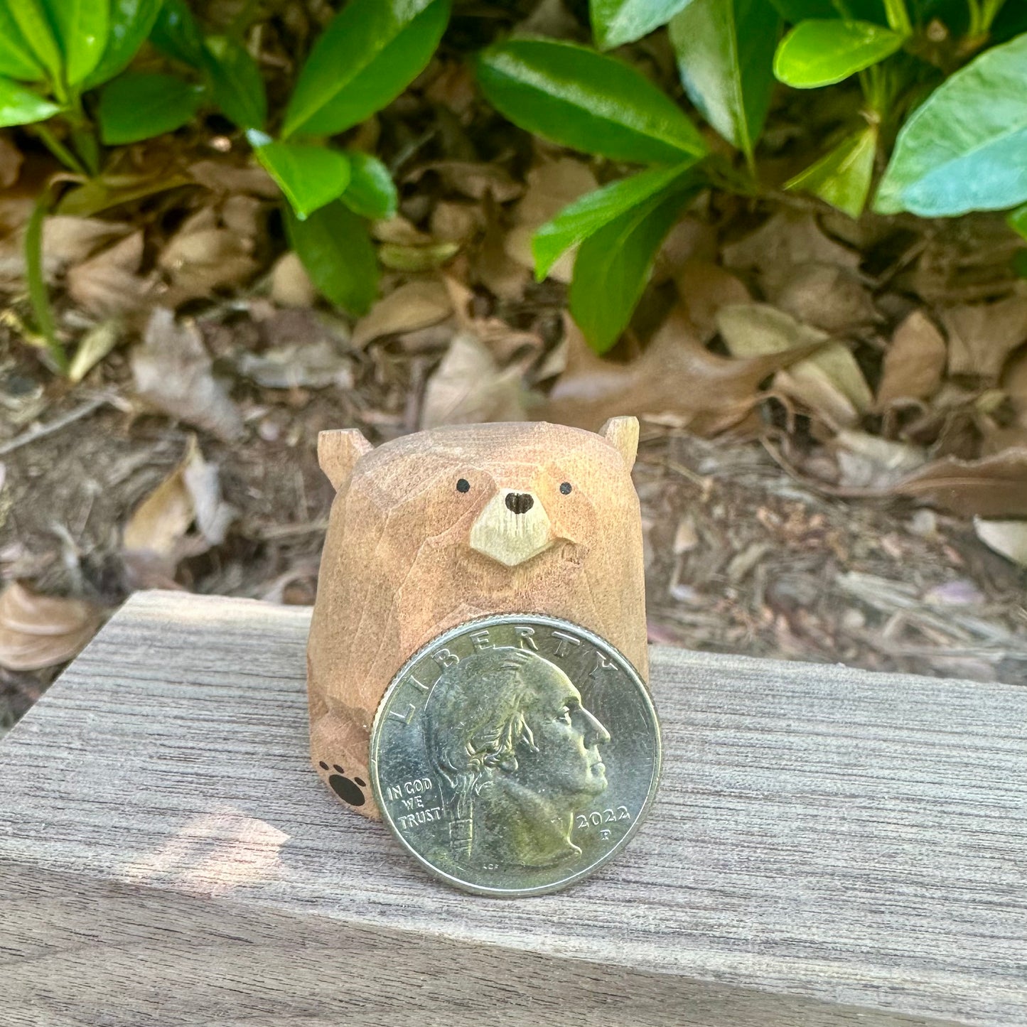 Hand Crafted Wooden Bear Ornament