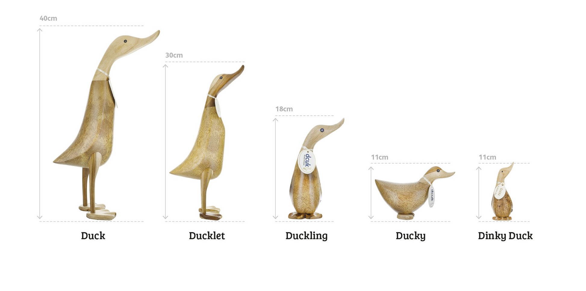 DCUK Natural Finish Wooden Ducklings - Ducks-n-Stuff