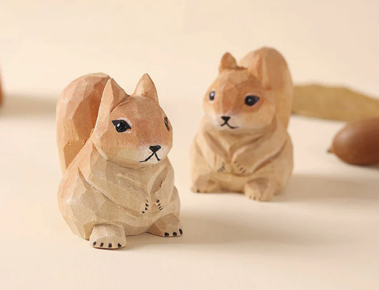 Hand Crafted Wooden Squirrel Ornament