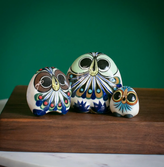 Hand Painted Ceramic Owls