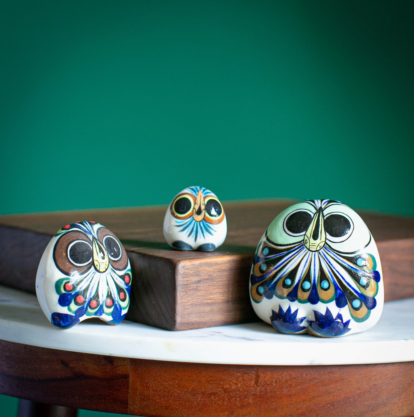 Hand Painted Ceramic Owls