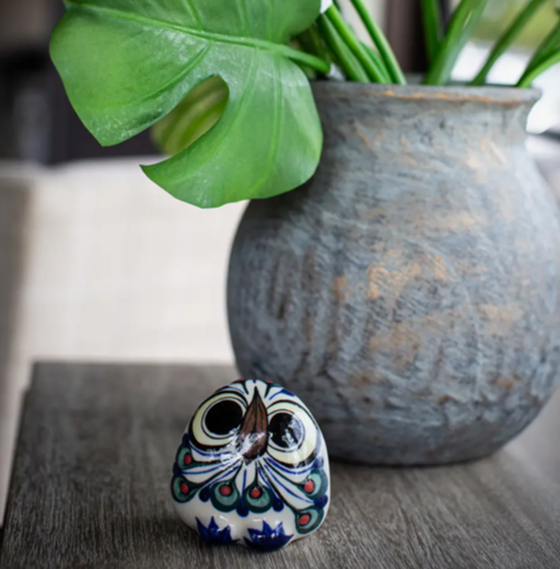 Hand Painted Ceramic Owls