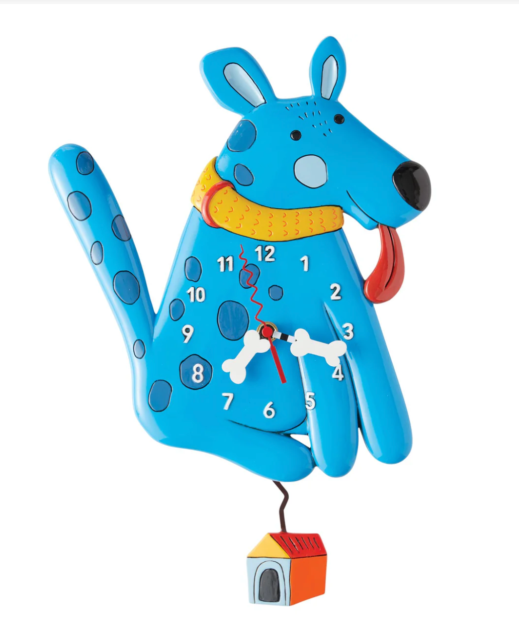 Blue Buddy Dog Clock - Allen Designs