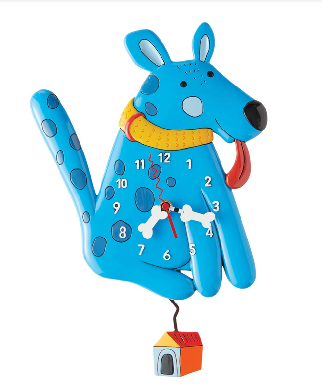 Blue Buddy Dog Clock - Allen Designs 3