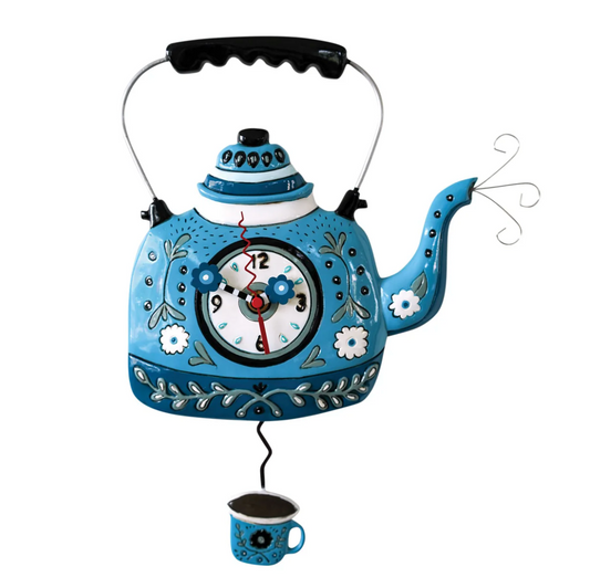 Kettle Blue Clock - Allen Designs