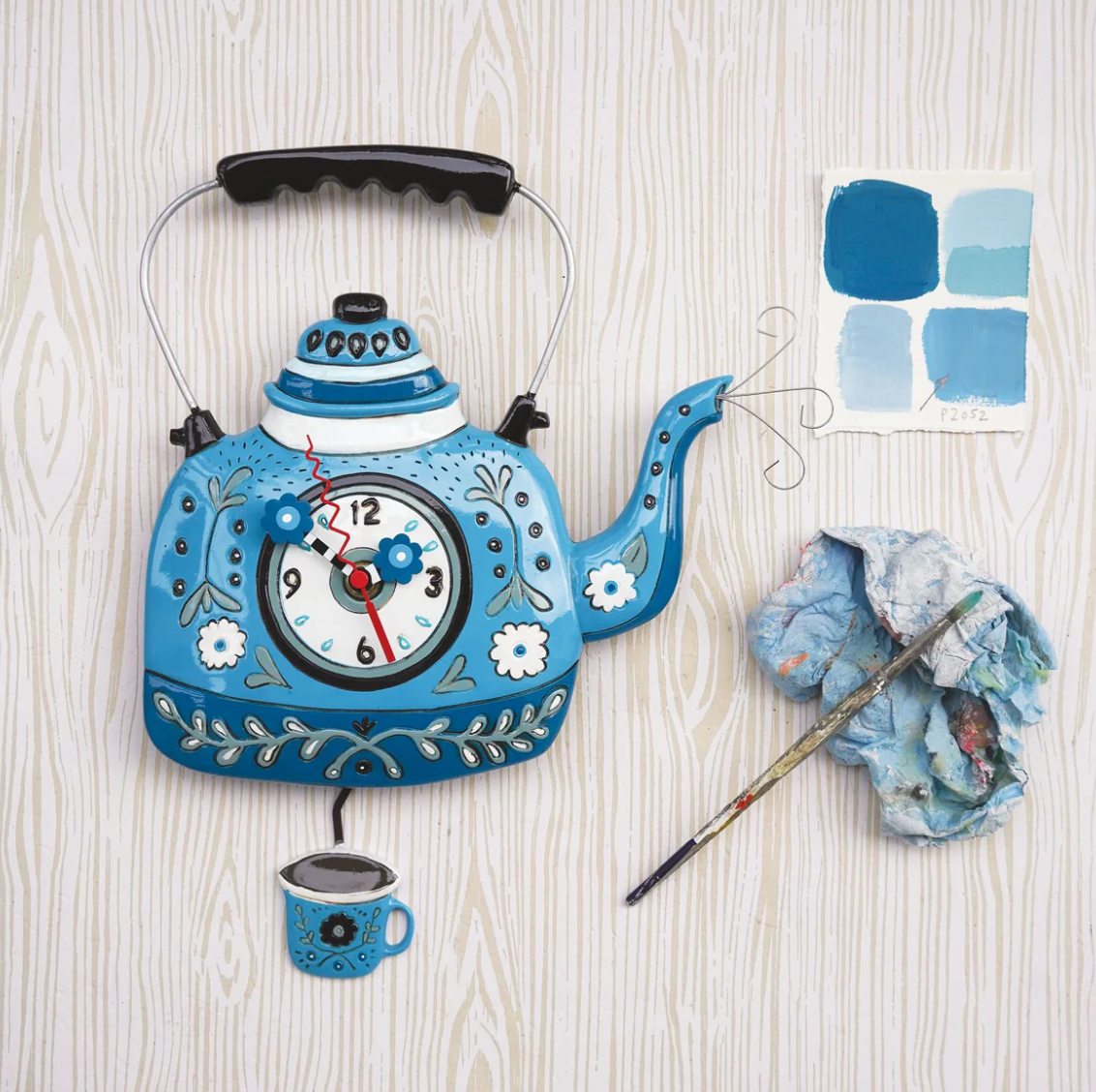 Kettle Blue Clock - Allen Designs