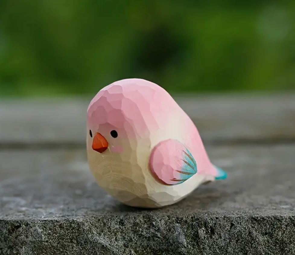 Hand Crafted Wooden Parrots