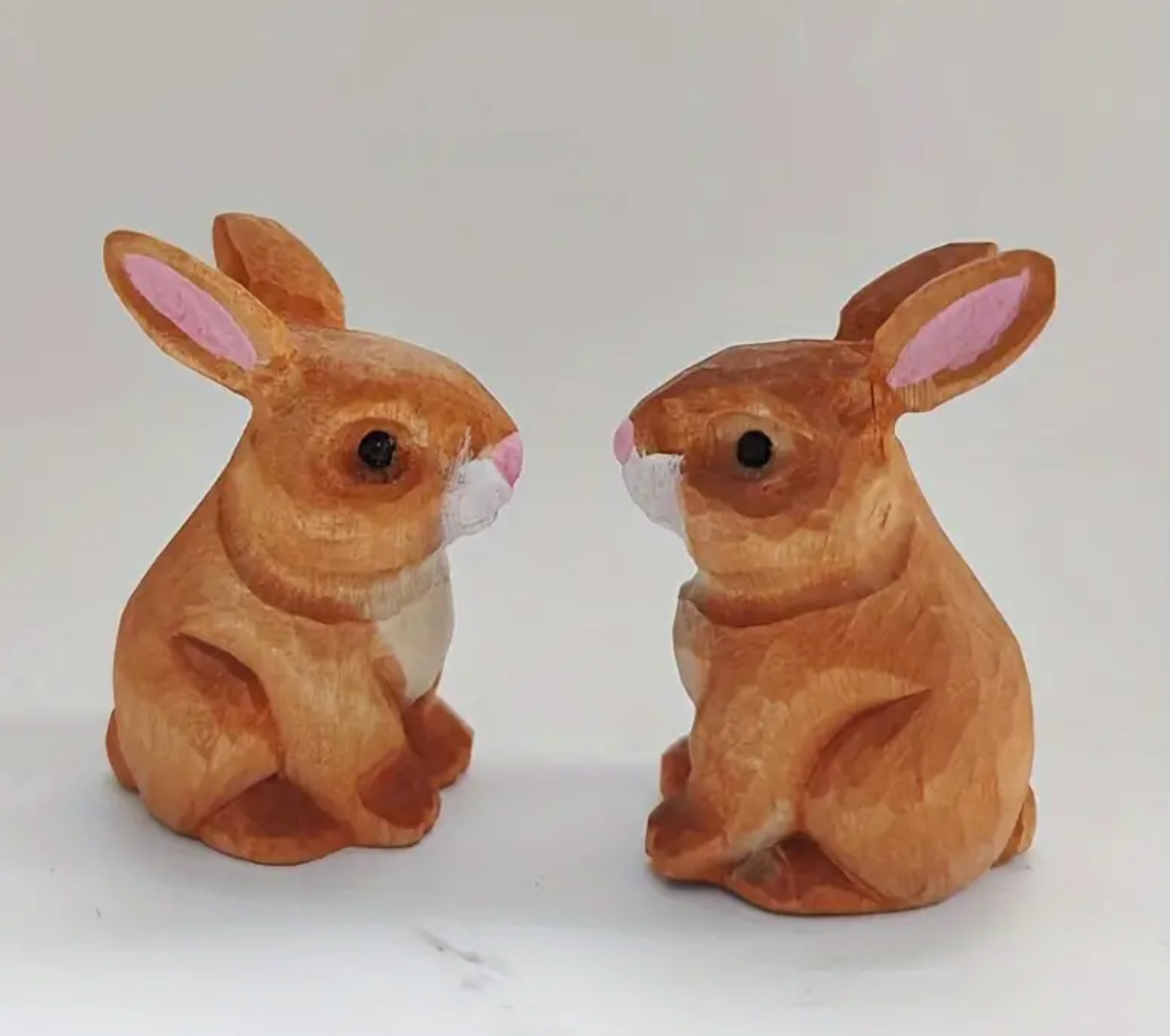 Hand Crafted Wooden Bunny (sold individually)