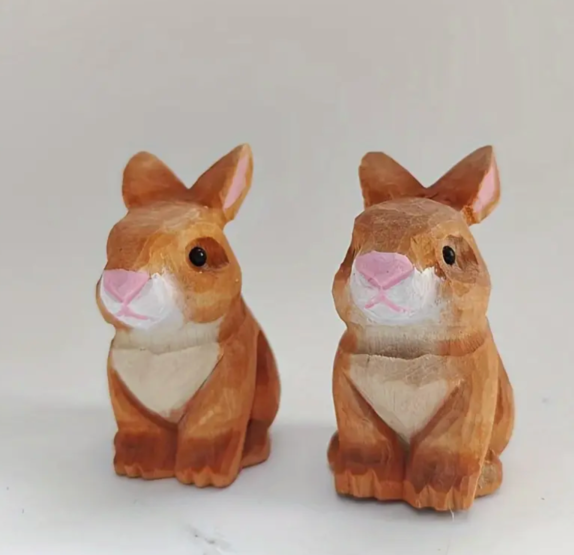 Hand Crafted Wooden Bunny (sold individually)