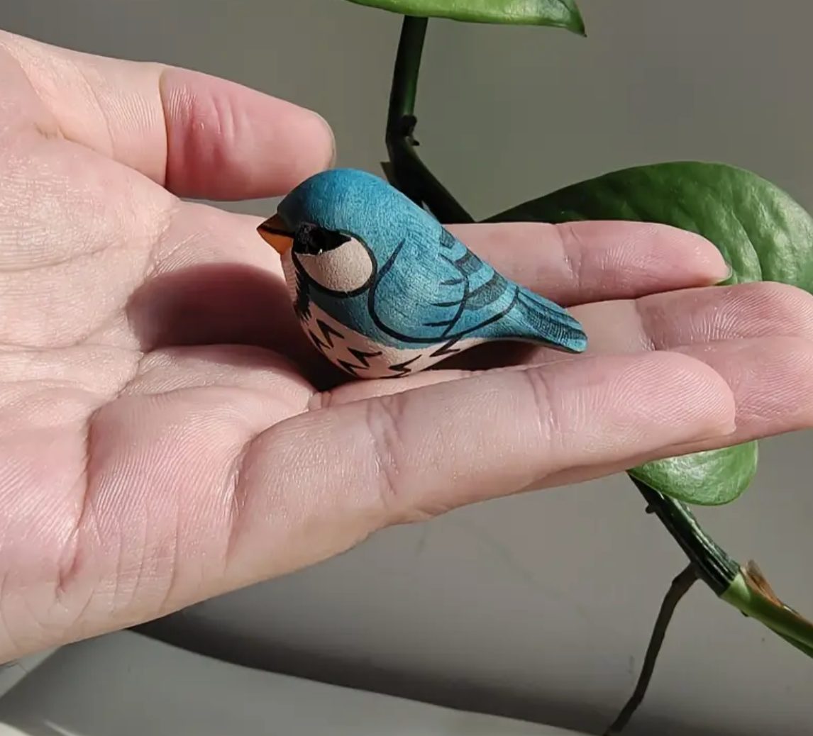 Hand Crafted Wooden Bluebird