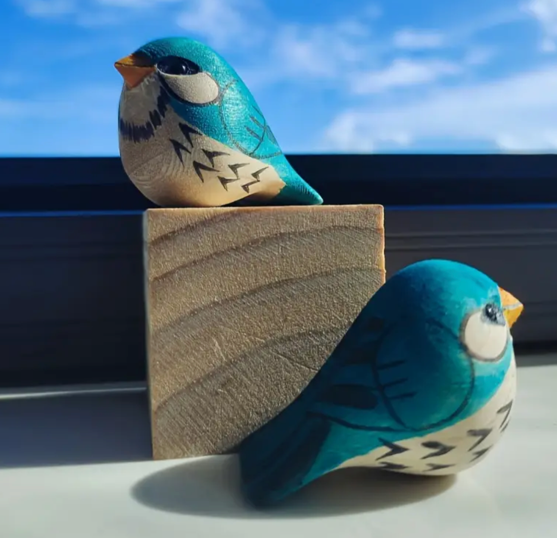 Hand Crafted Wooden Bluebird