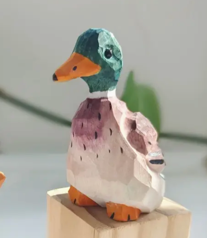 Hand Crafted Wooden Mallard