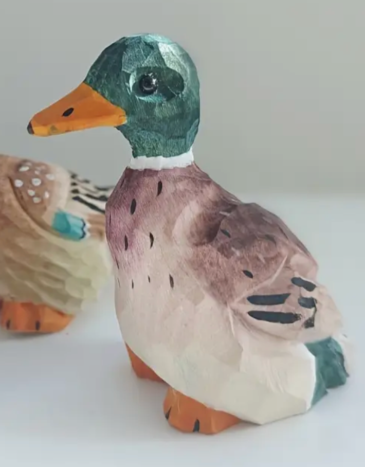 Hand Crafted Wooden Mallard