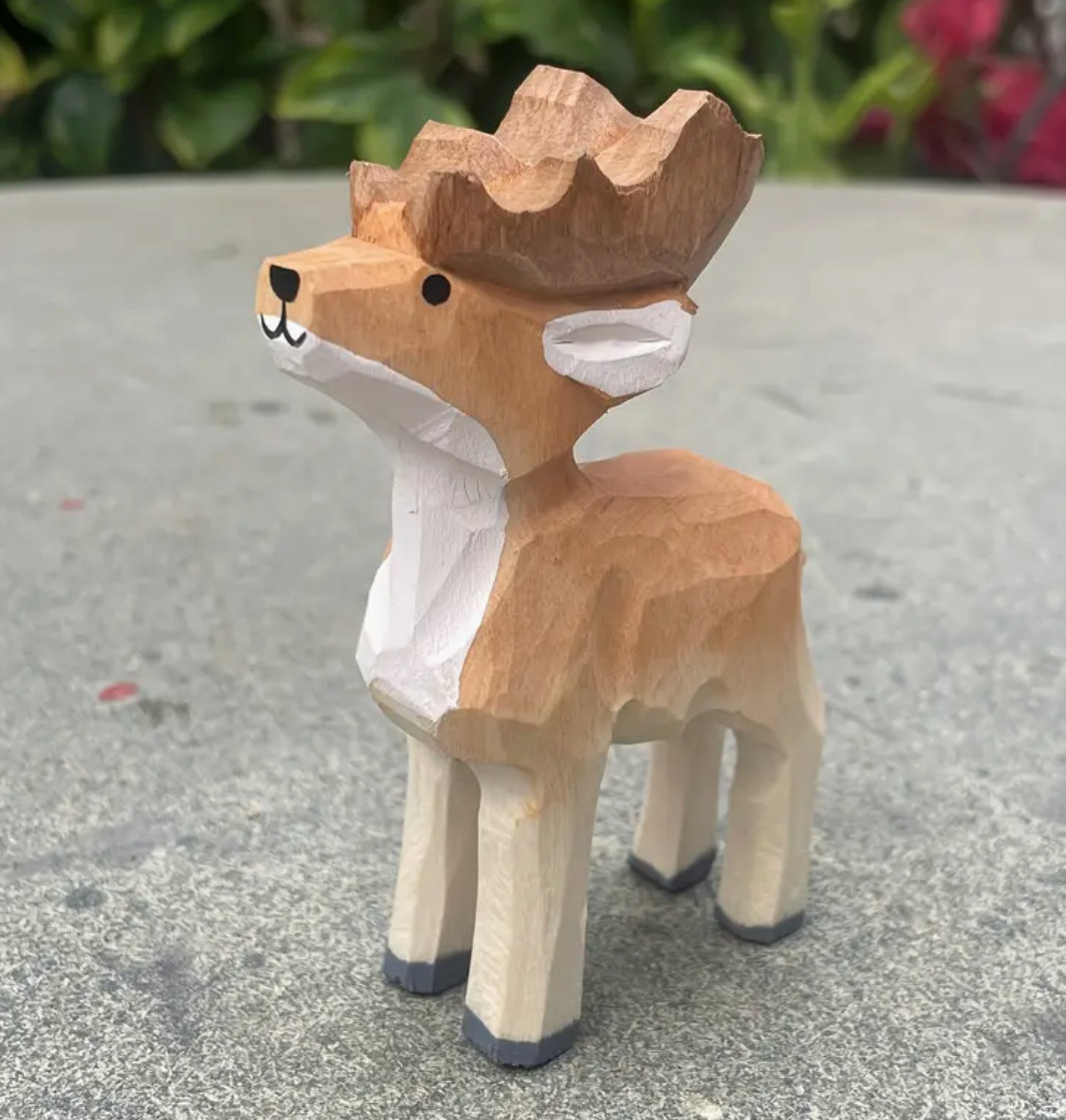 Hand Crafted Wooden Reindeer (Elk)